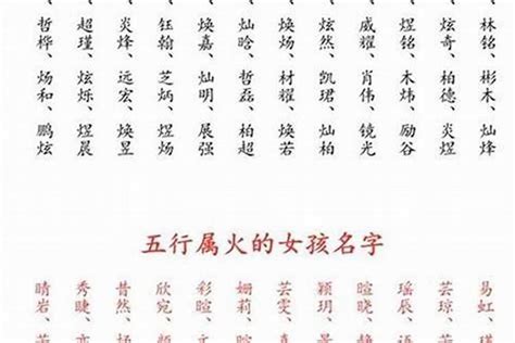 五行火的名字|五行属火最吉利的男孩名字280个